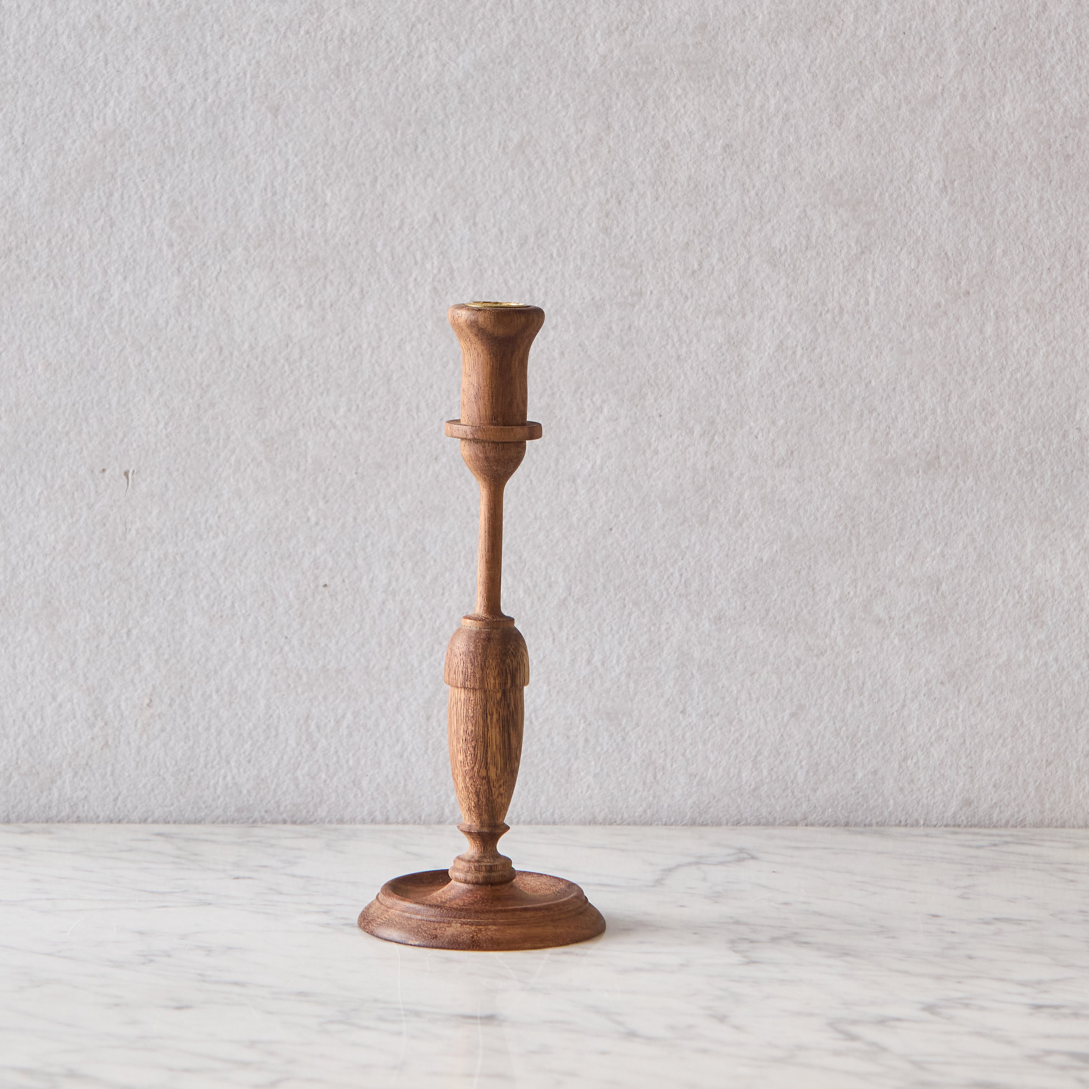 Turned Wooden Candle Holder, Extra Tall