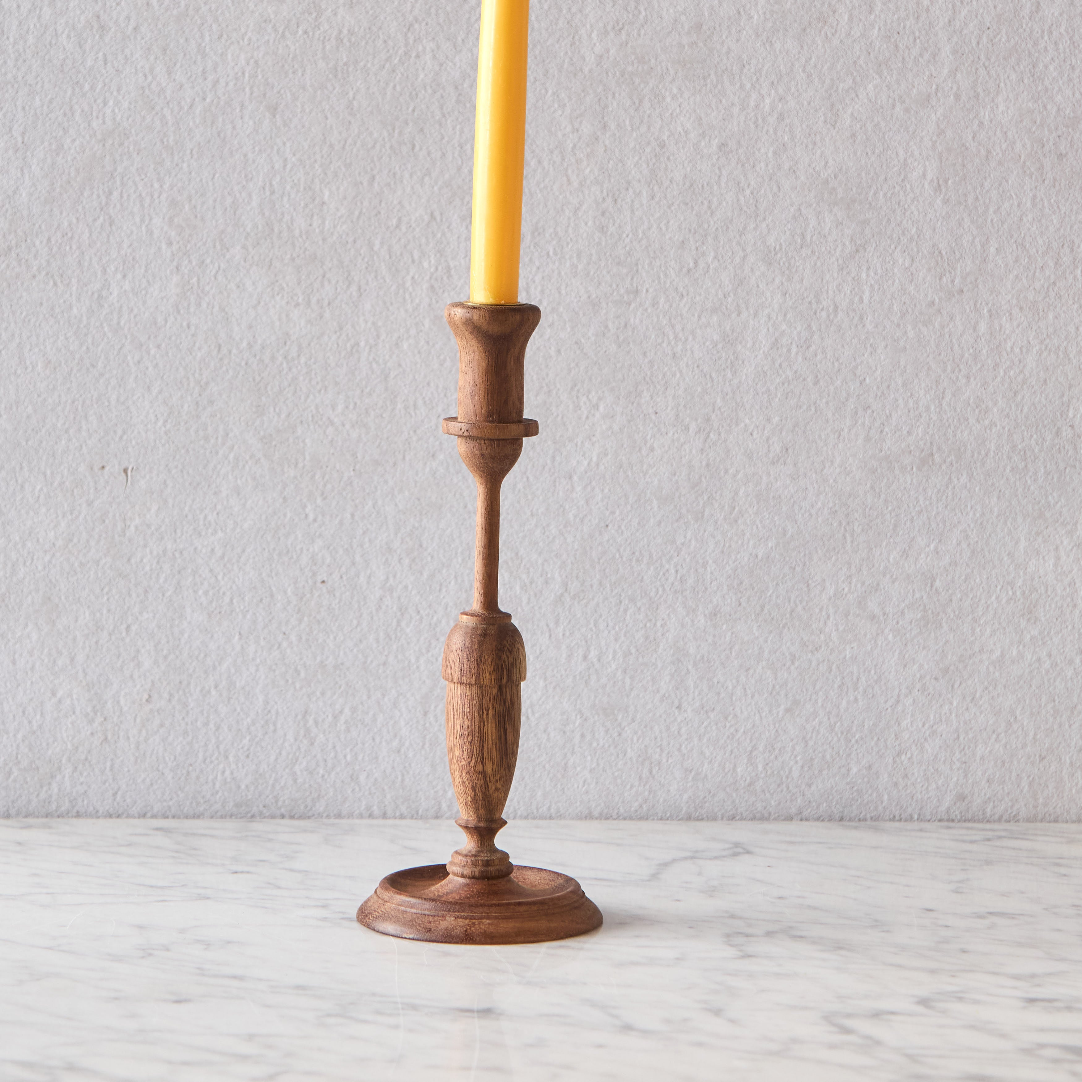 Turned Wooden Candle Holder, Extra Tall