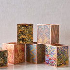 Marbled Tissue Box Cover, Coral