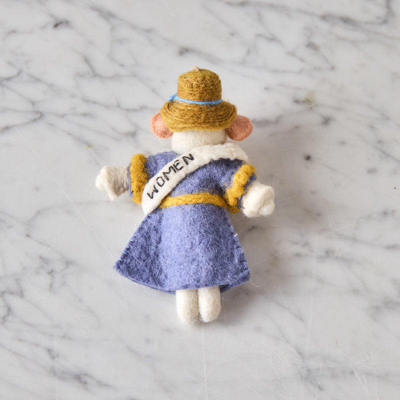 Suffragette Felt Mouse Ornament