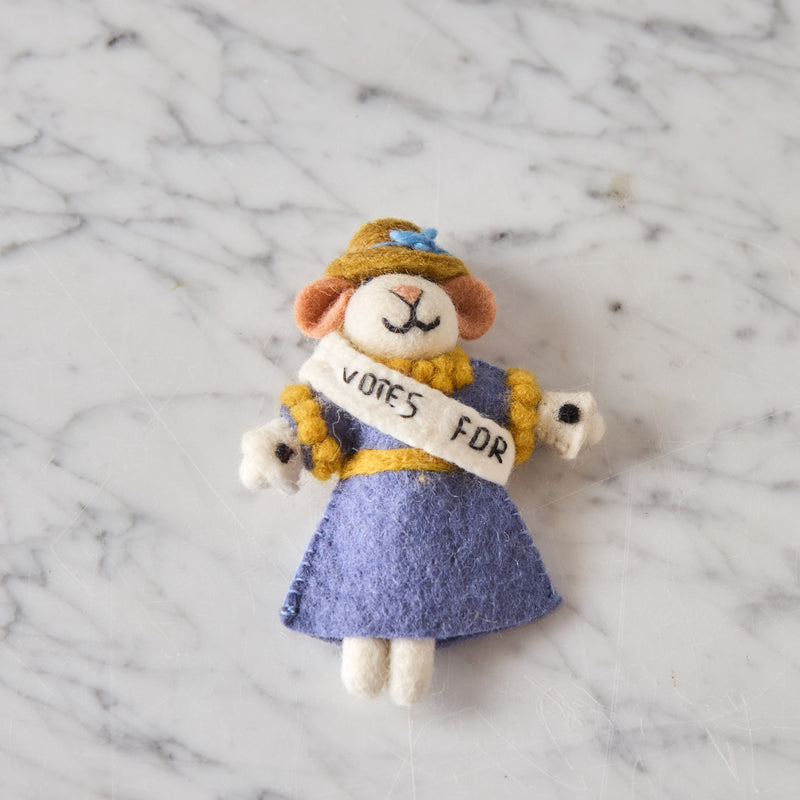 Suffragette Felt Mouse Ornament