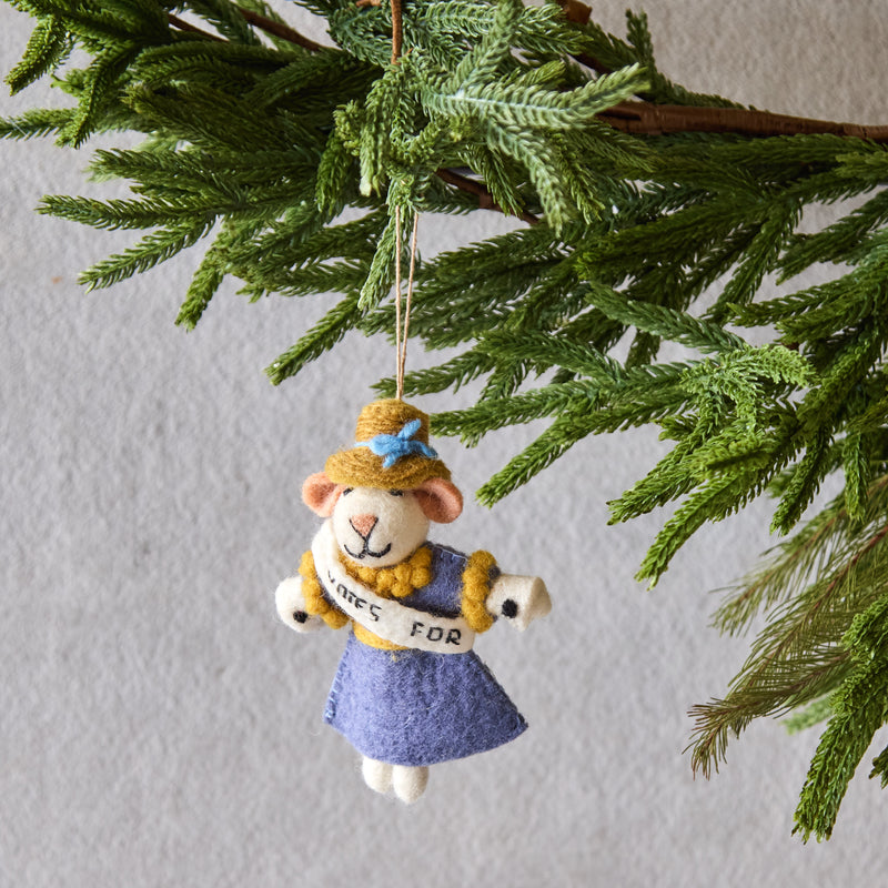 Suffragette Felt Mouse Ornament