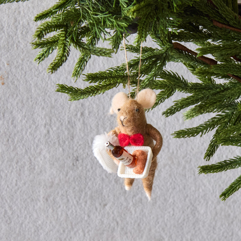 Waiter Mouse Felt Ornament