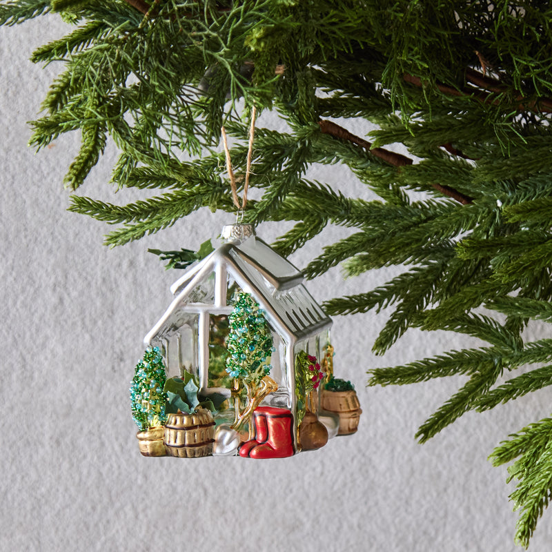 Glass Greenhouse Ornament