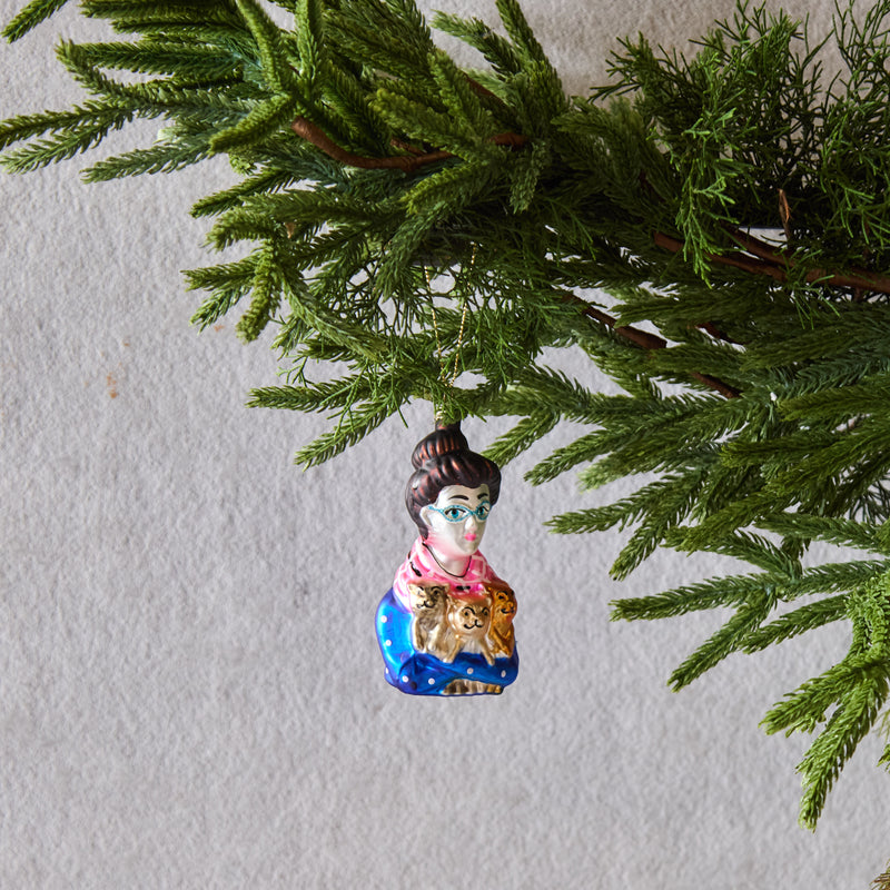 Cat Lover's Glass Ornament