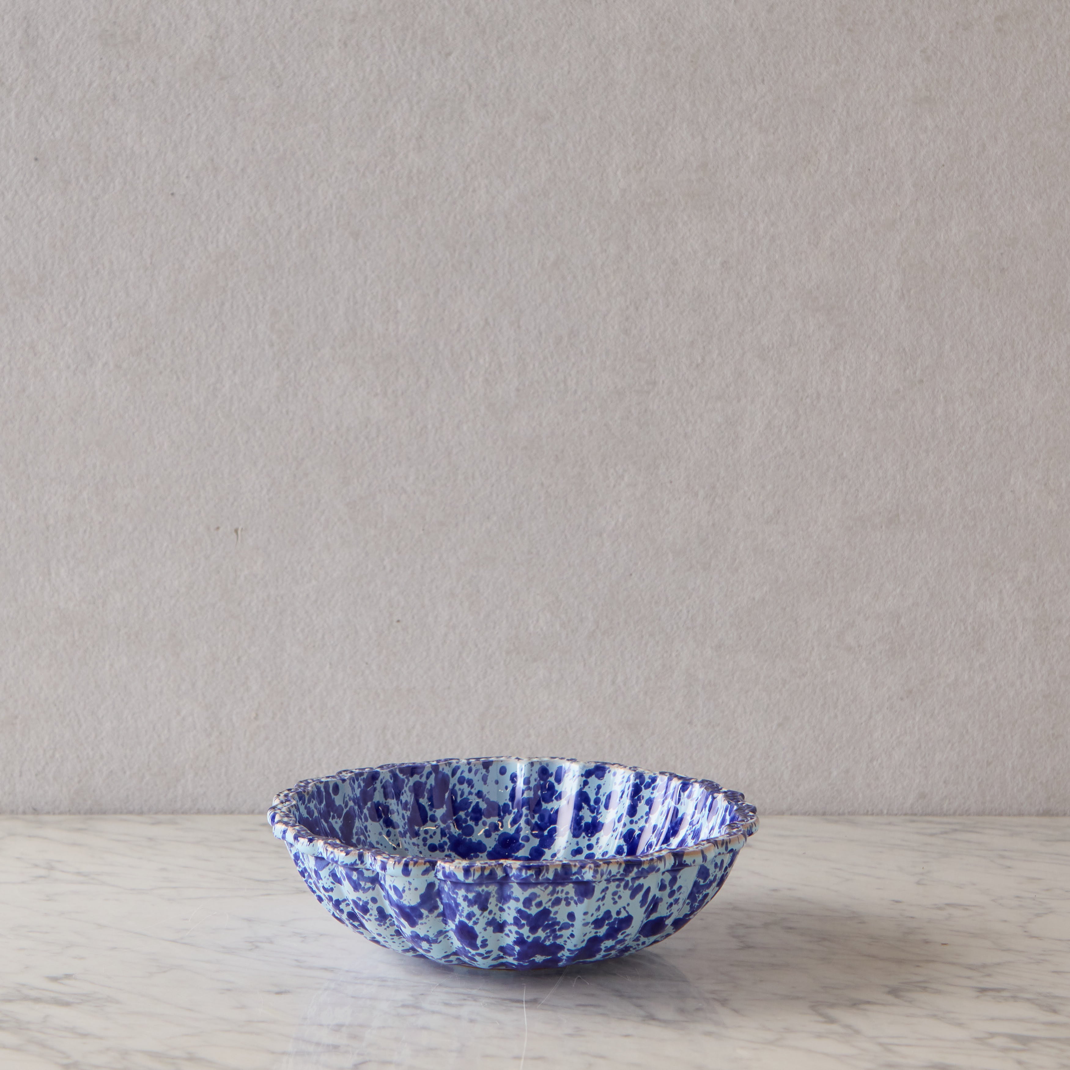 Splatterware Salad Bowl-Blue on Blue