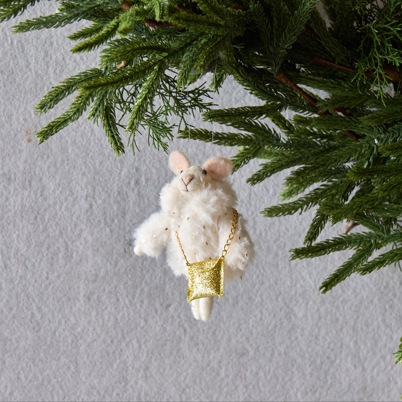 Fur Coat Felt Mouse Ornament