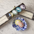 Splatterware Shell Dish, Blue on Blue