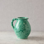 Splatterware Twist Handle Pitcher, Green on Green