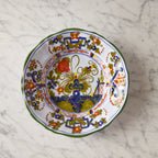 Scalloped Edge Carnation Porcelain Soup Bowl, 9 inches