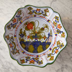 Large Scalloped Edge Carnation Porcelain Serving Bowl