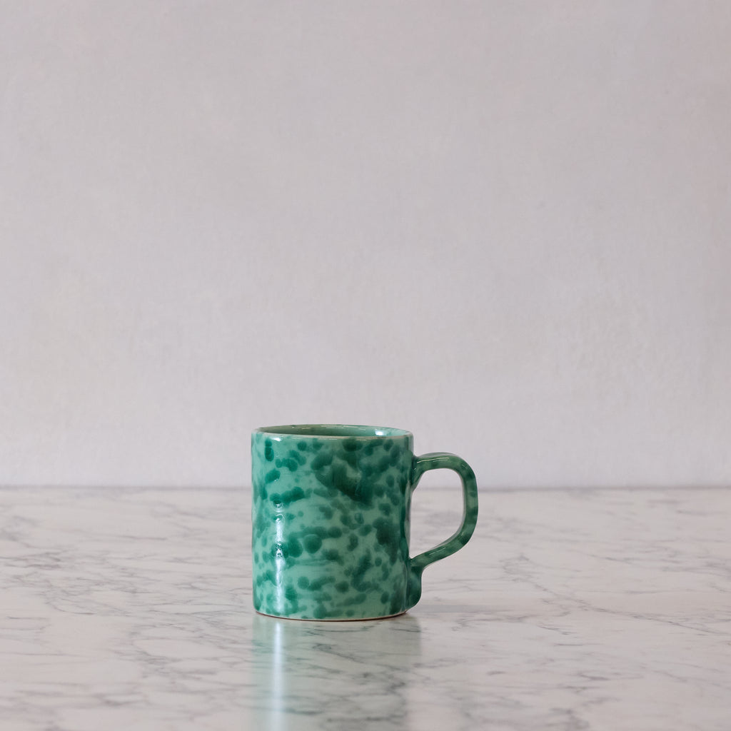 Splatterware Mug, Green on Green