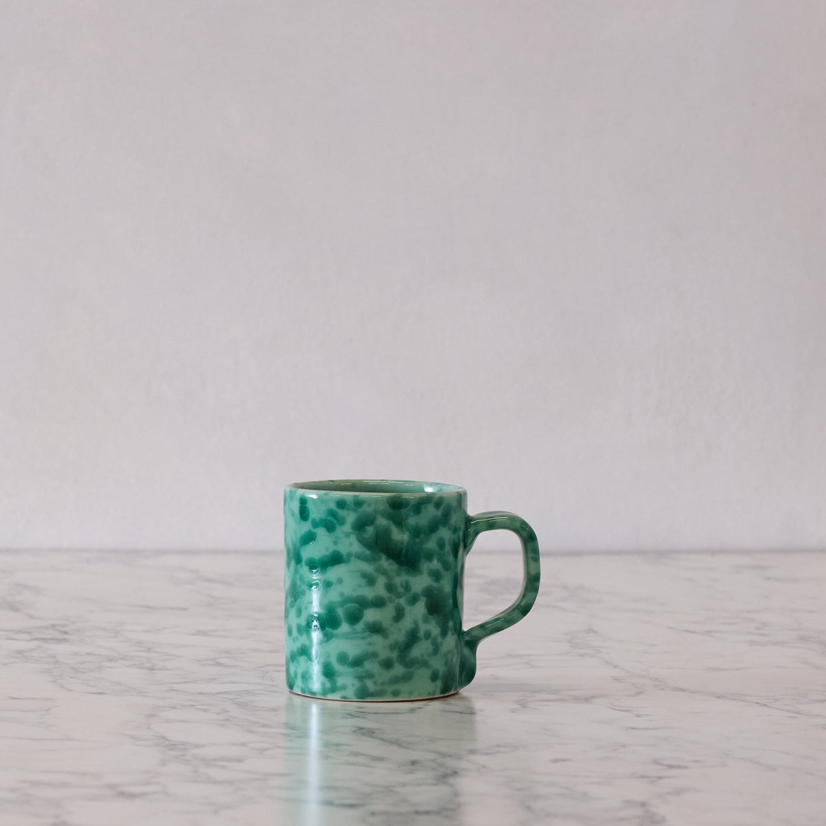 Splatterware Mug, Green on Green