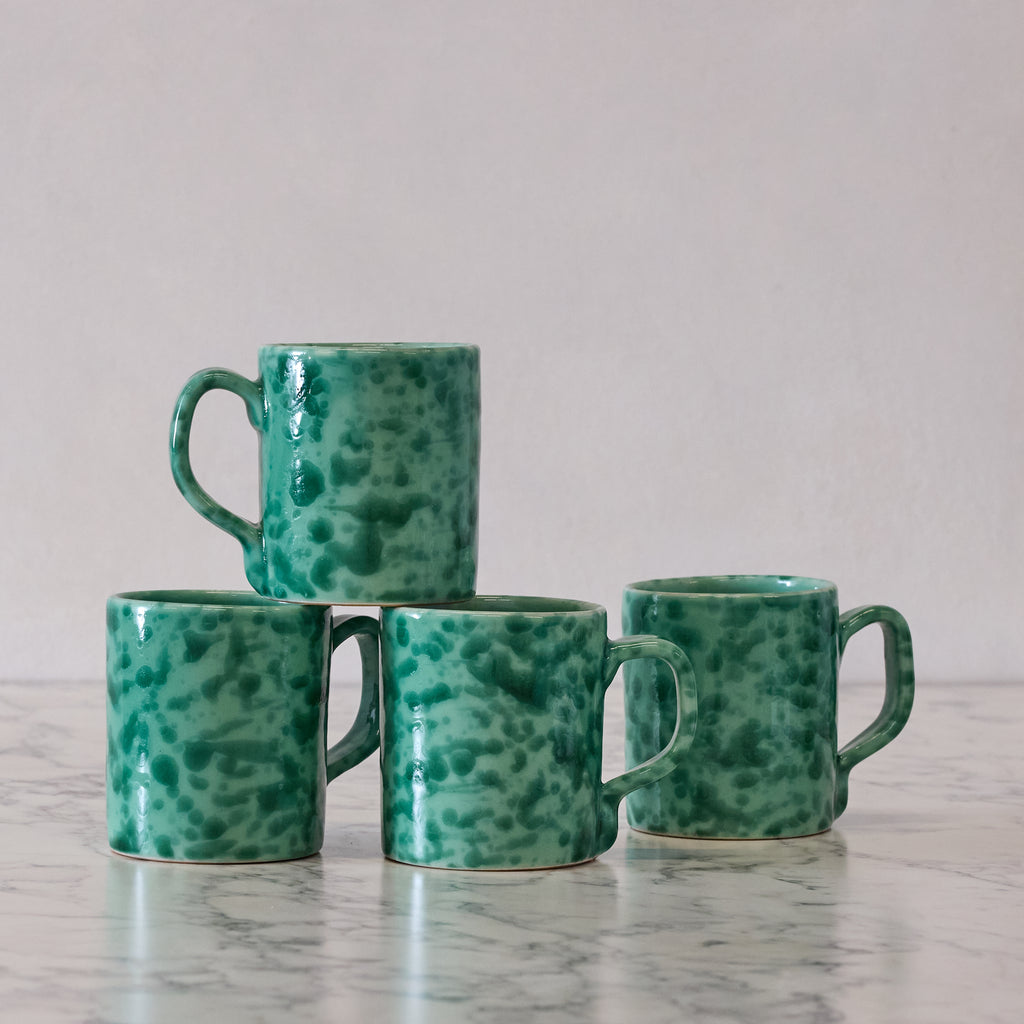 Splatterware Mug, Green on Green