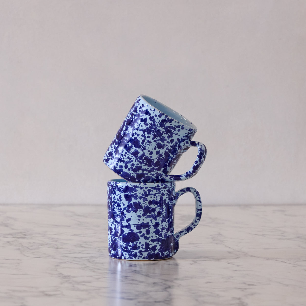 Splatterware Mug, Blue on Blue