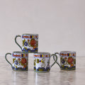 Carnation Set of 4 Porcelain Coffee Mug