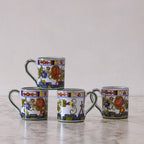 Carnation Set of 4 Porcelain Coffee Mug