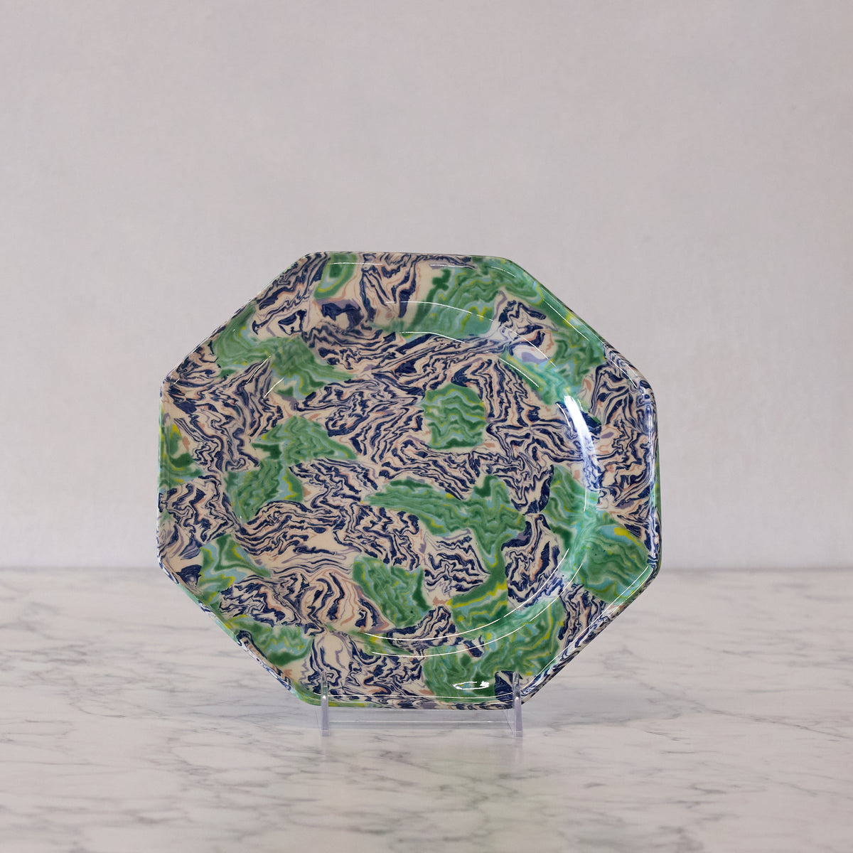 Terre Mêlée Dinner Plate, Green & Blue