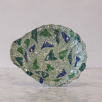 Terre Mêlée Shell Platter, Emerald & Cobalt