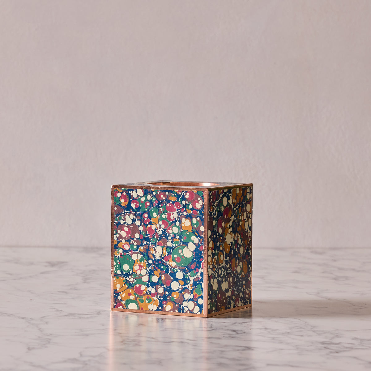Marbled Tissue Box Cover, Midnight