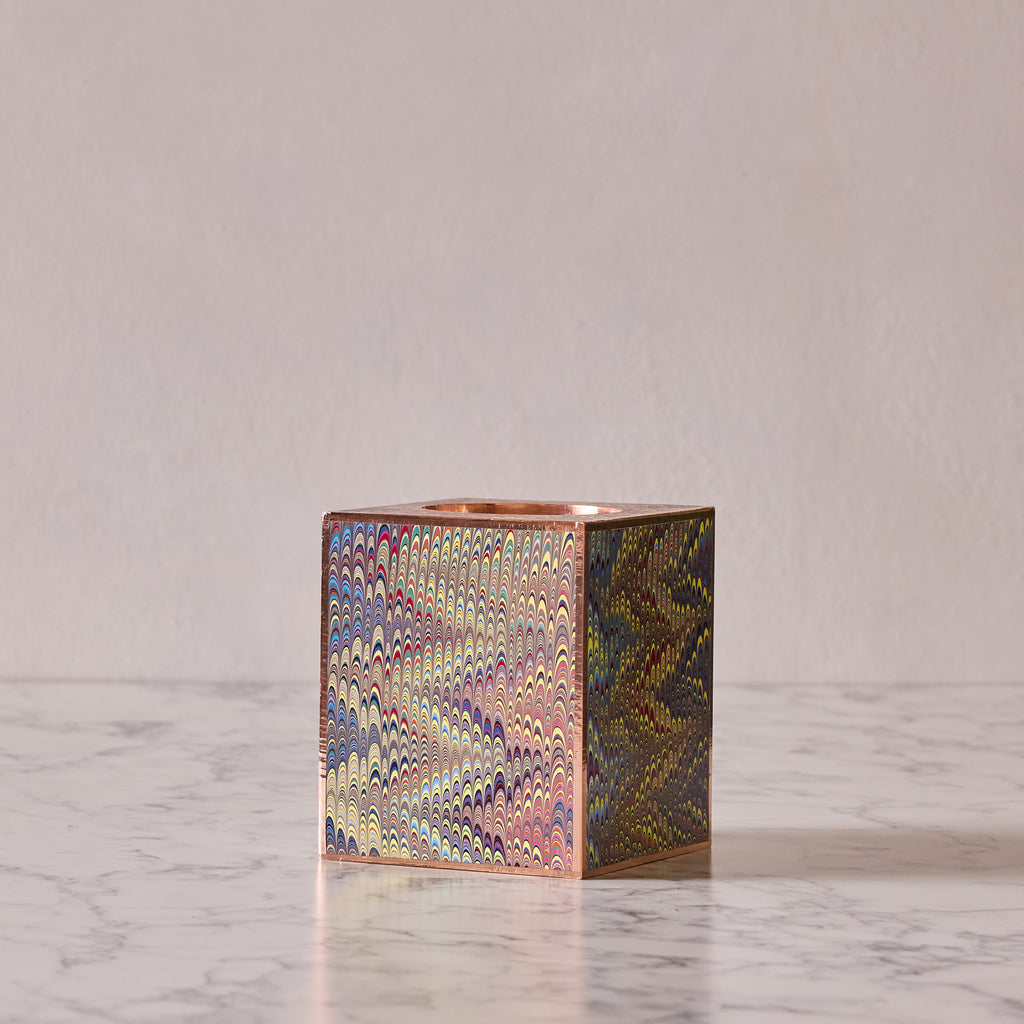 Marbled Tissue Box Cover, Multicolor Wave