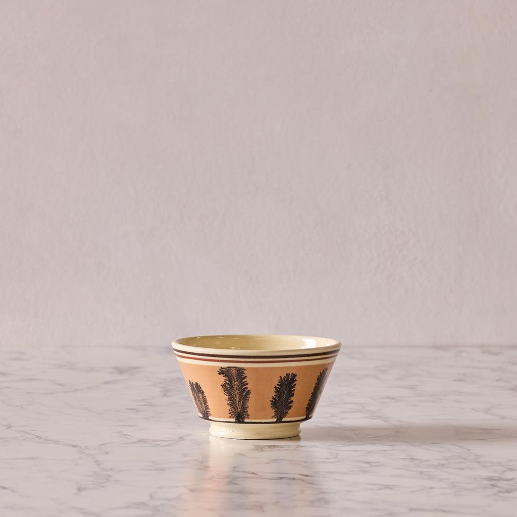 Small Mochaware Bowl, Seaweed Persimmon