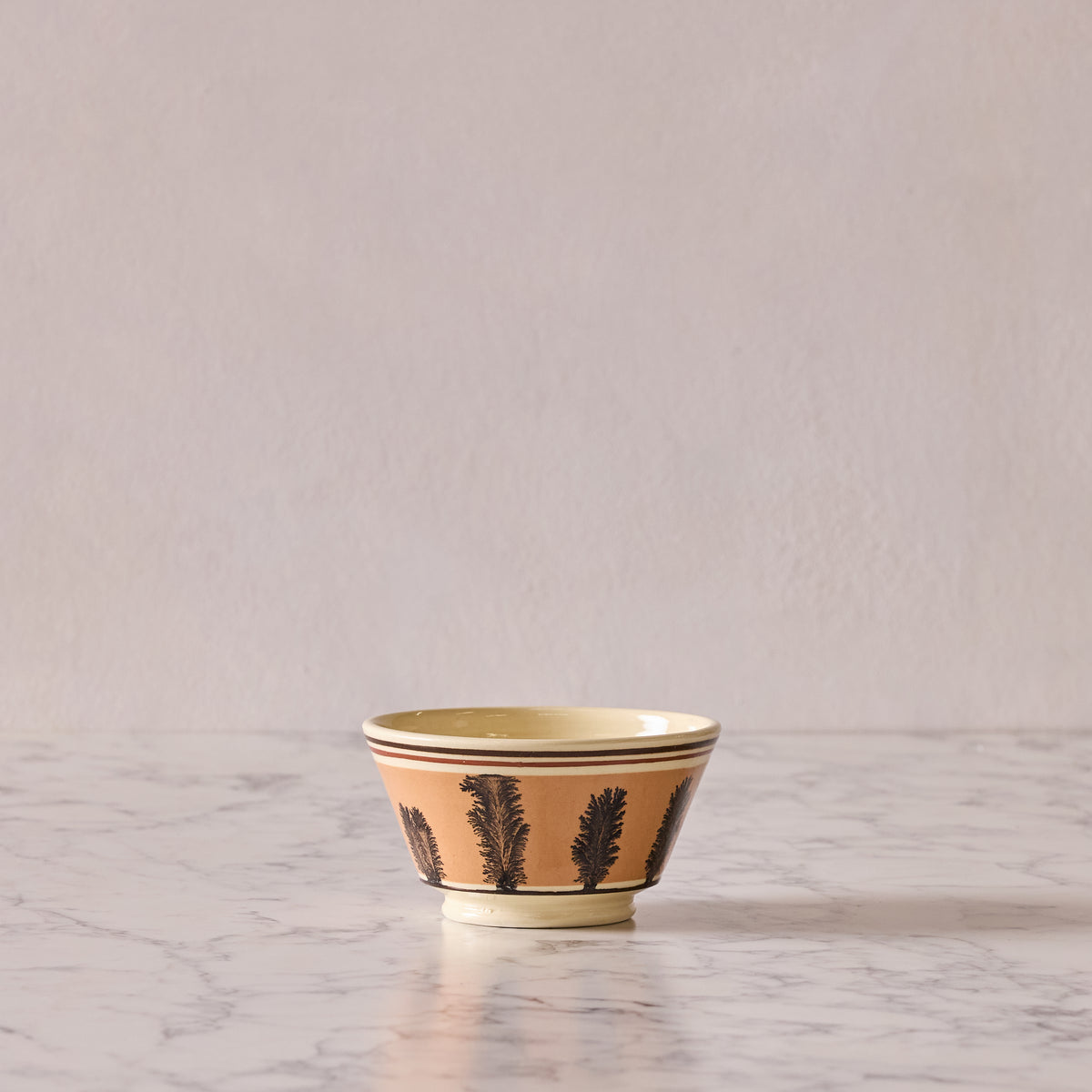 Small Mochaware Bowl, Seaweed Persimmon