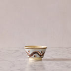 Small Mochaware Bowl, Earthworm Blue