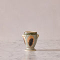 Mochaware Urn Vase, Duck Egg