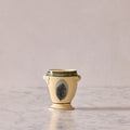 Mochaware Urn Vase, Yellow