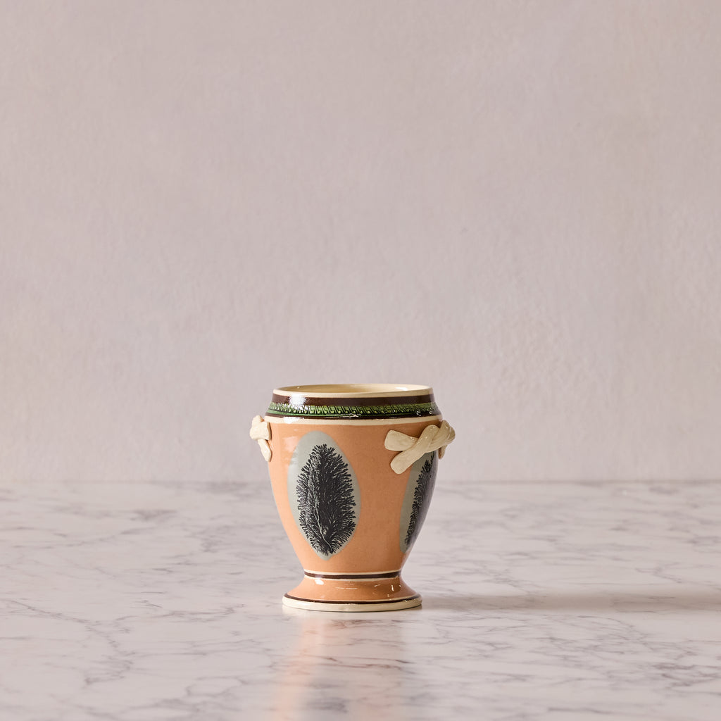 Mochaware Urn Vase, Persimmon
