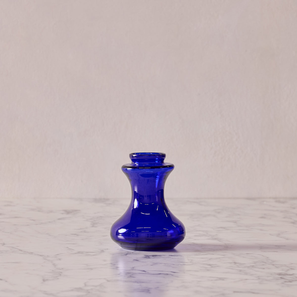 Hand Blown Bulb Vase in Cobalt, Round