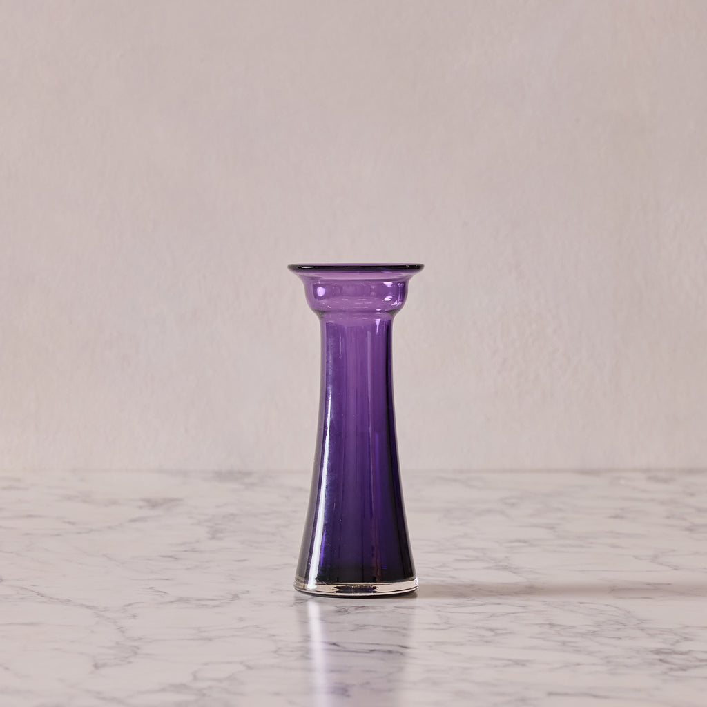 Hand Blown Bulb Vase in Amethyst