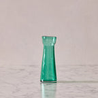 Hand Blown Bulb Vase in Emerald