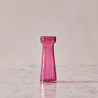 Handblown Bulb Vase, Tall Rose