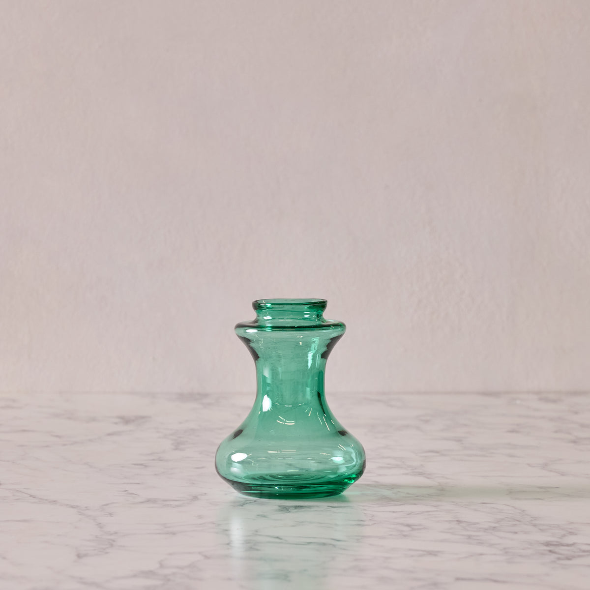 Hand Blown Bulb Vase in Emerald, Round