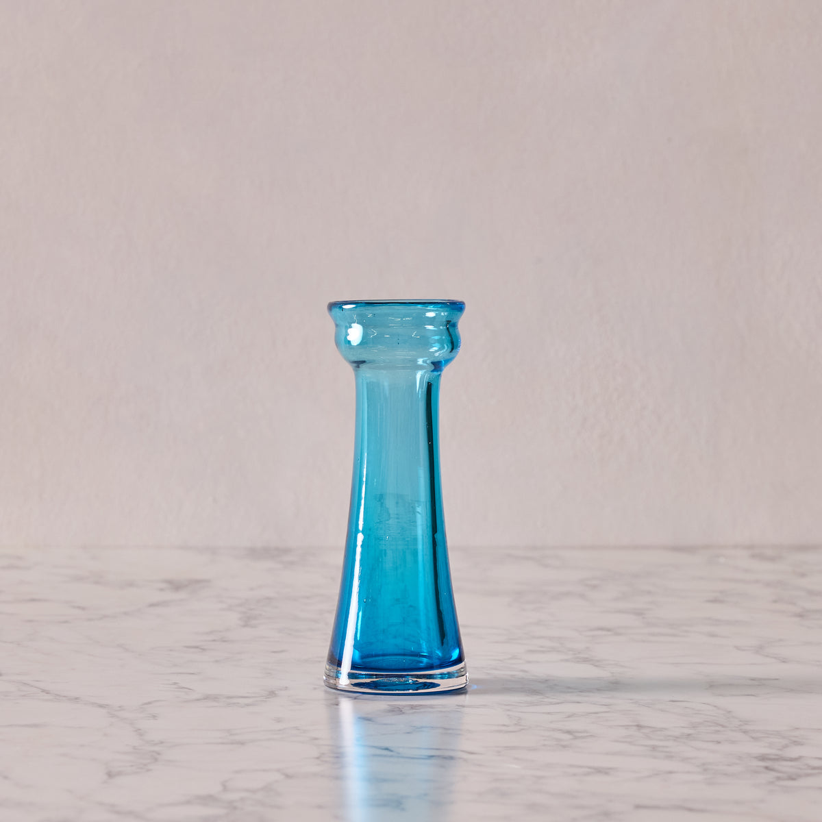 Hand Blown Bulb Vase in Turquoise