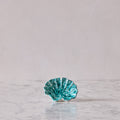 Splatterware Shell Dish, Sea Green on White