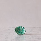 Splatterware Shell Dish, Green on Green
