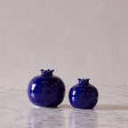 Glazed Terracotta Pomegranate, X-Large Blue