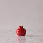 Glazed Terracotta Pomegranate, Large Red