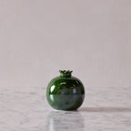 Glazed Terracotta Pomegranate, X-Large Green