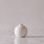 Glazed Terracotta Pomegranate, X-Large White