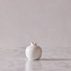 Glazed Terracotta Pomegranate, Large White