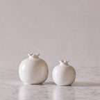 Glazed Terracotta Pomegranate, X-Large White