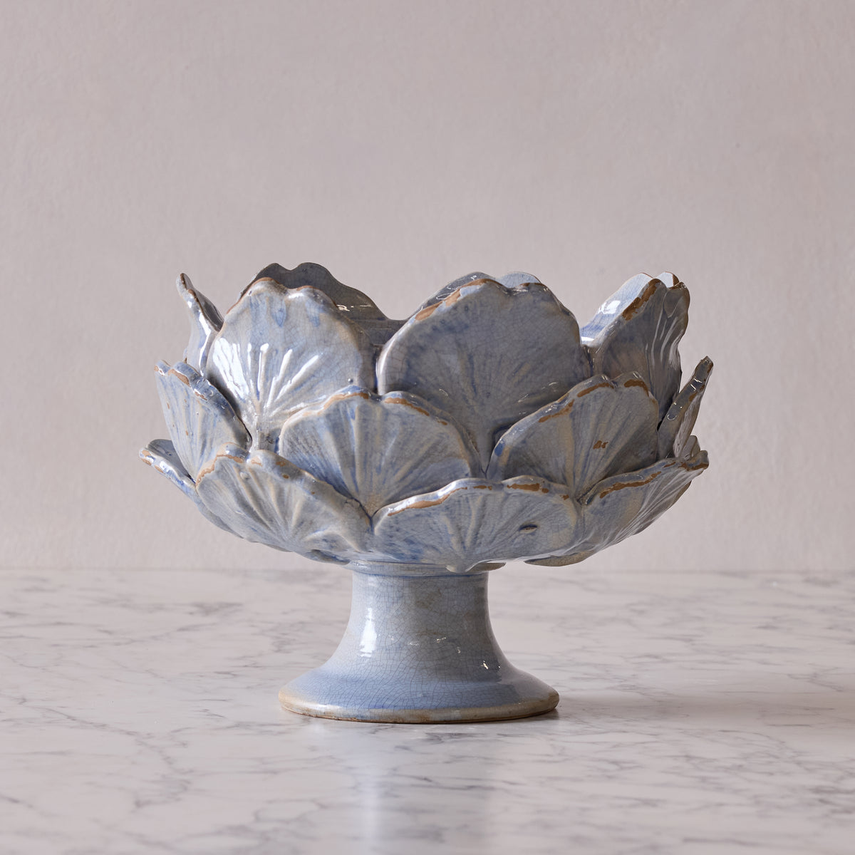 Small Ceramic Ginkgo Vase, Blue