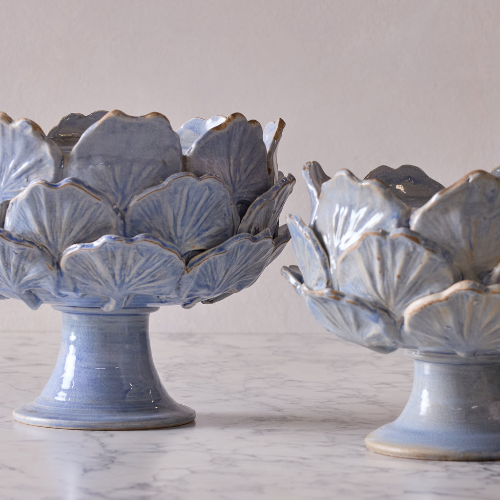 Small Ceramic Ginkgo Vase, Blue