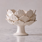 Large Ceramic Ginkgo Vase, White