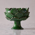 Large Ceramic Ginkgo Vase, Green