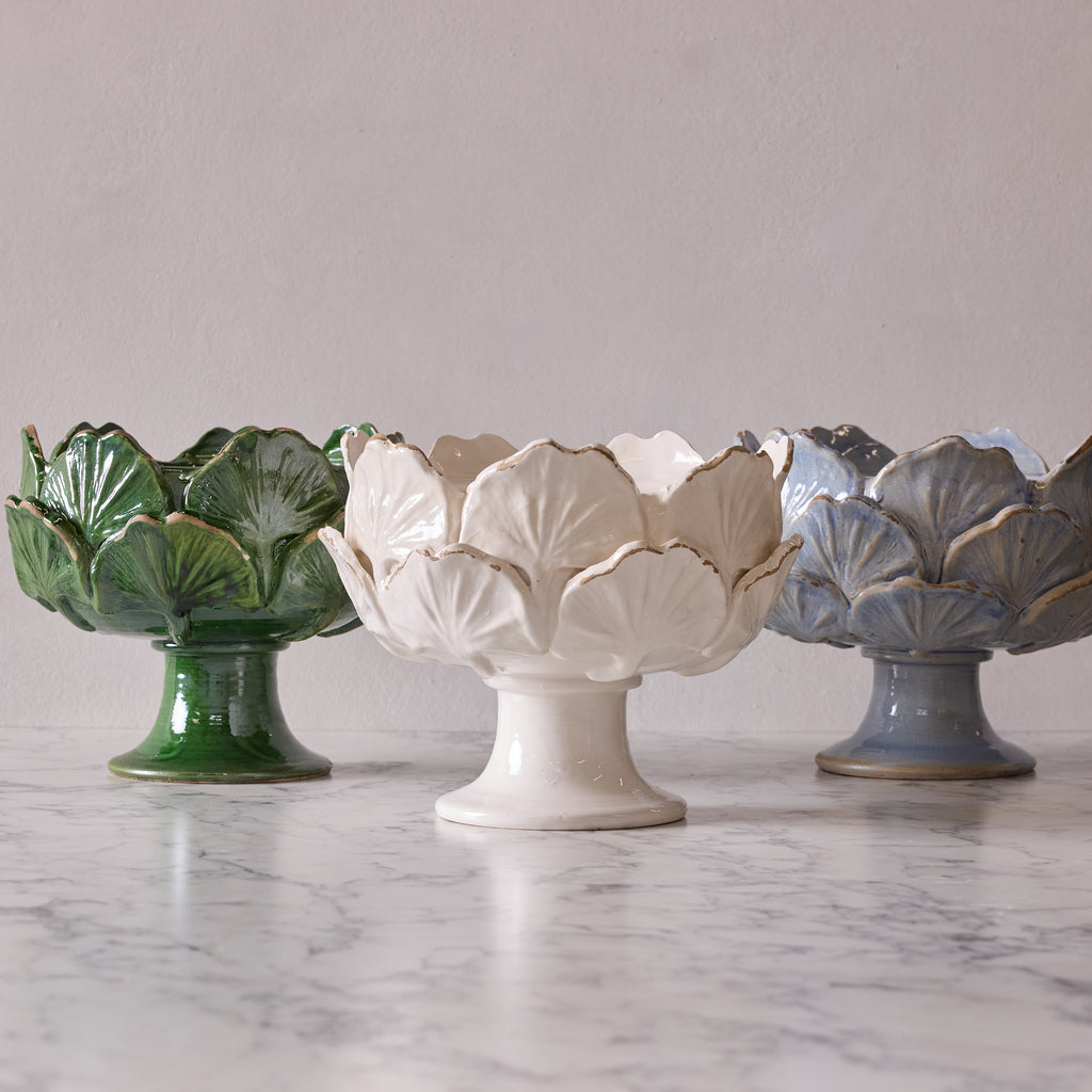 Small Ceramic Ginkgo Vase, White